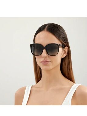 Gucci Black Oversized Square Women's Sunglasses